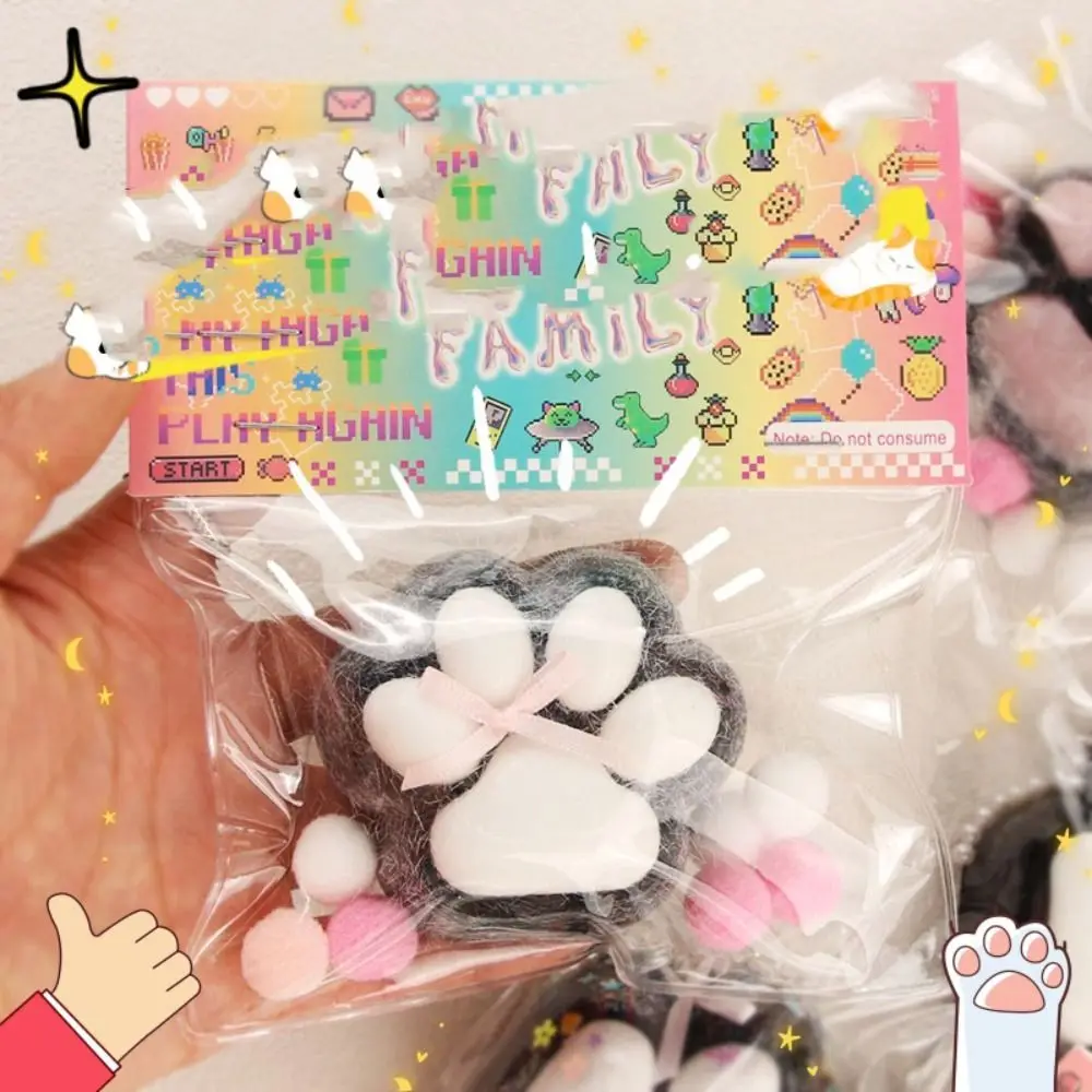 Cat PAW Mochi Taba Squishy Fidget ของเล่น Antistress สีดําแมวเท้าช้า Rebound Pinch Decompression บีบของเล่นความเครียดบรรเทาของเล่น