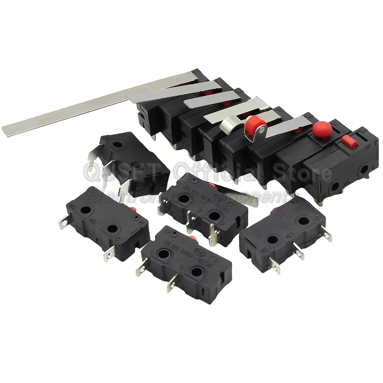5pcs 5A 125V250V KW12 Travel Limit Switch KW11-3Z-2 With Handle 16mm Contact Button Micro switch KW12-N 2Pin/3Pin KW12-A 1NO/1NC