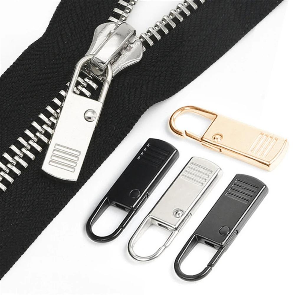 5 peças puxador de zíper removível preto, acessórios de zíper de substituição para jeans e mochila, ferramentas de costura