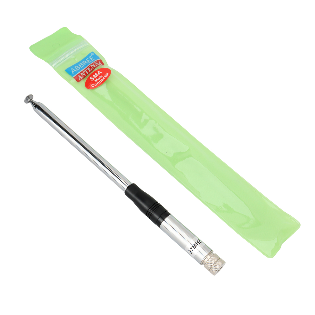 ABBREE-SMA-Macho SMA-Fêmea BNC Handheld Telescópica CB Antena, Adequado para Quansheng UV-K5 UV-K5 UV-K61 (8) Baofeng Walkie Talkie, 27MHz