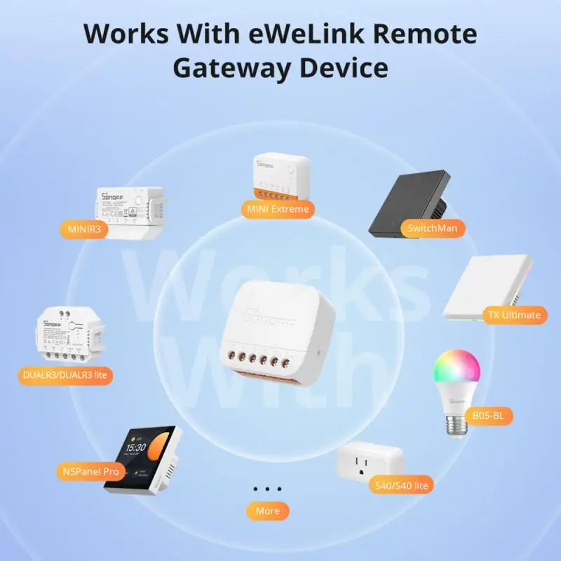SONOFF S-MATE2 Extreme Switch Mate con batería Control Local trabajo interruptor mecánico compatible con Control remoto EWeLink a través de S-MATE2