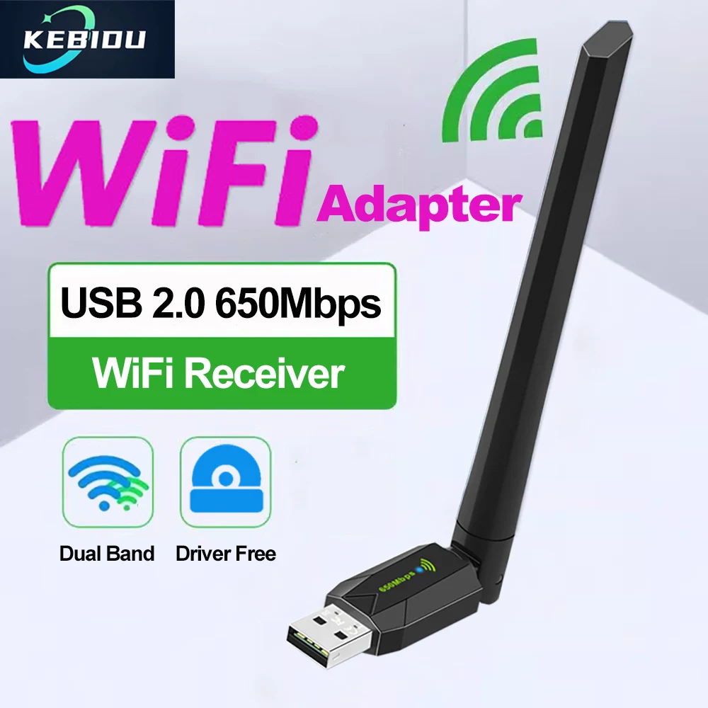 650 Мбит/с USB Wi-Fi адаптер двухдиапазонный 2,4G 5 ГГц беспроводная сетевая карта RTL8811CU USB Wi-Fi антенный адаптер Wi-Fi приемник передатчик