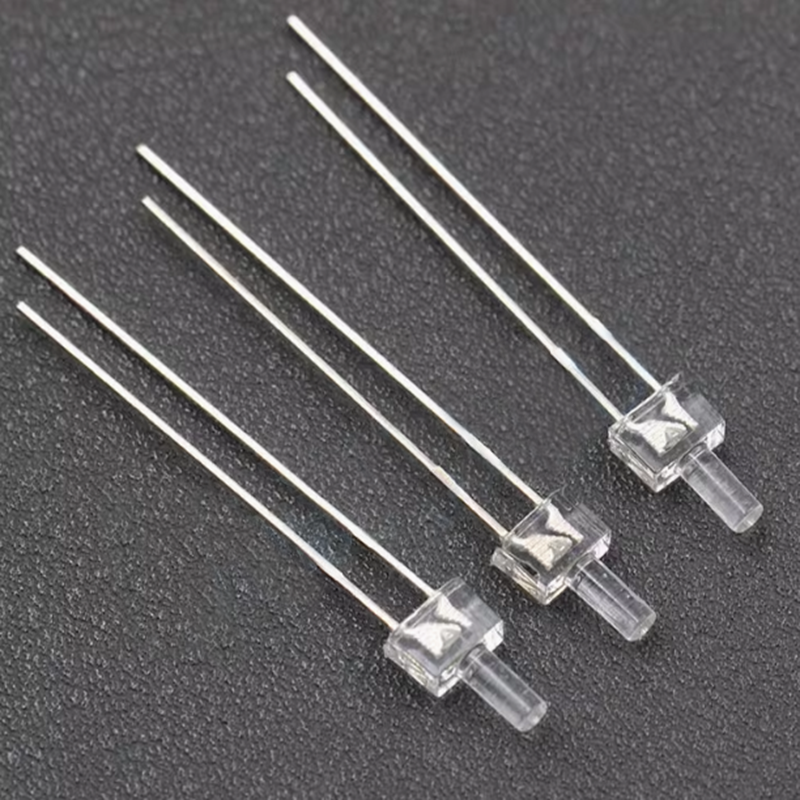 2mm LED LED F2/2MM cabeza plana alta transparente pie largo pelo blanco rojo azul verde blanco LED cuentas de lámpara de inserción recta
