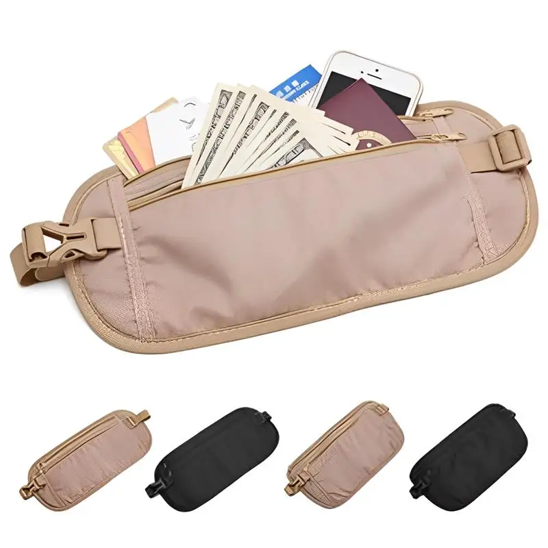 Bolsa deportiva para correr, riñonera de viaje Invisible, bolsa para pasaporte, cinturón para dinero, billetera de seguridad oculta, paquete de regalo, bolsa para dinero