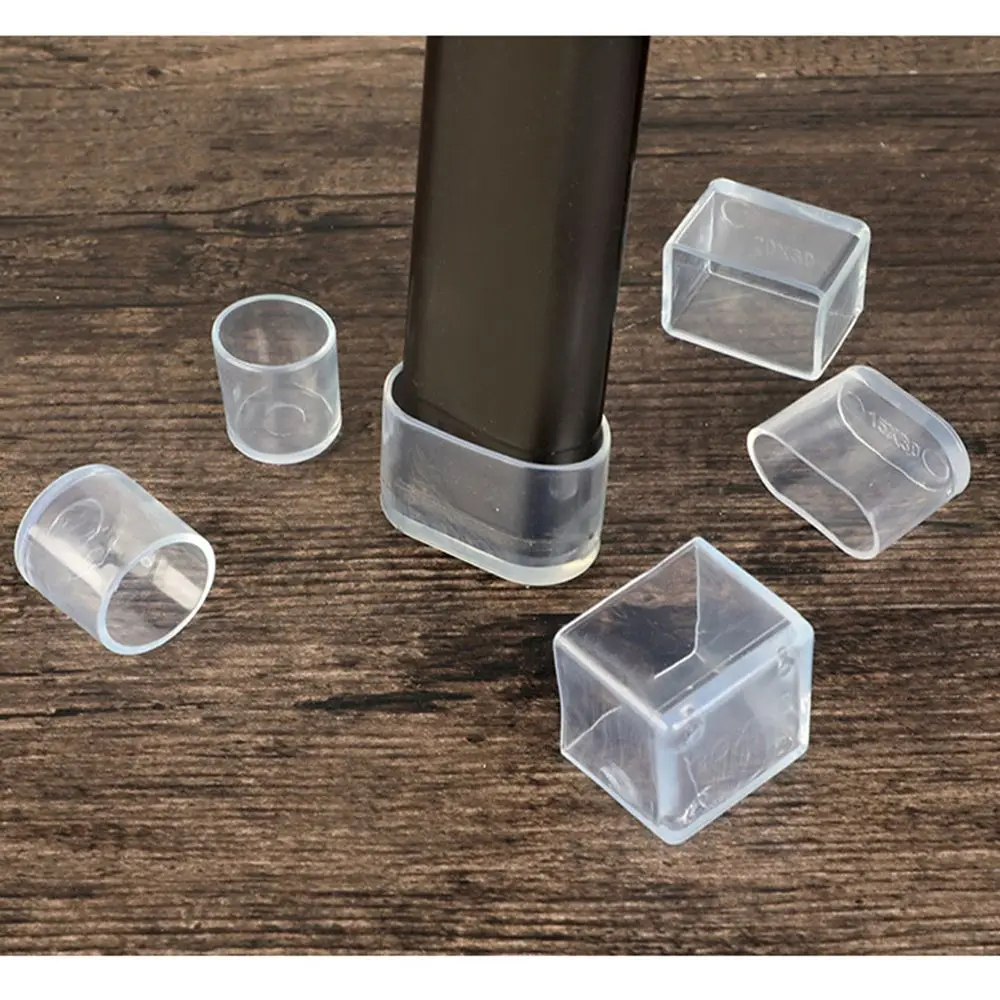 4Pcs/set Transparent Silicone Pads High Quality Chair Table Foot Caps Protector Furniture Feet Non-Slip Covers Floor Protectors