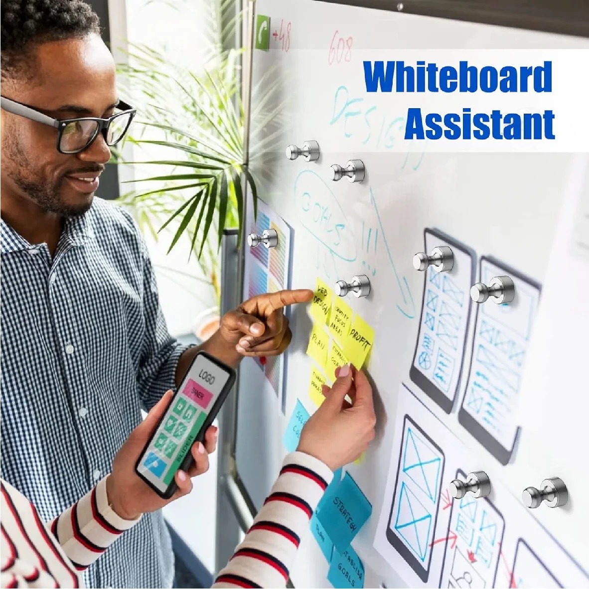 Magnetic Nail Office Calligraphy And Painting Refrigerator Strong Magnet Nail Teaching Whiteboard Magnetic Nails 12x16mm