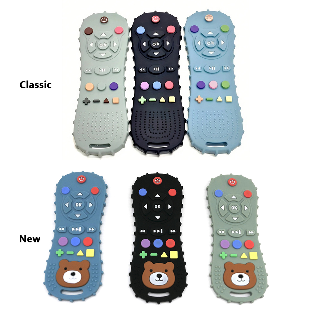 Novelty Silicone Simulation TV Remote Control Shape Soothing Toy Baby F