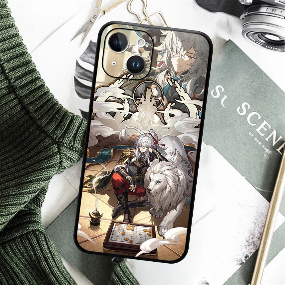 Capa de telefone Honkai Star Rail para iPhone, Huohuo Bailu Luocha Fu Xuan, 15 14 13 12 11 Pro Max Mini XSMax SE3 2 7 8 Plus