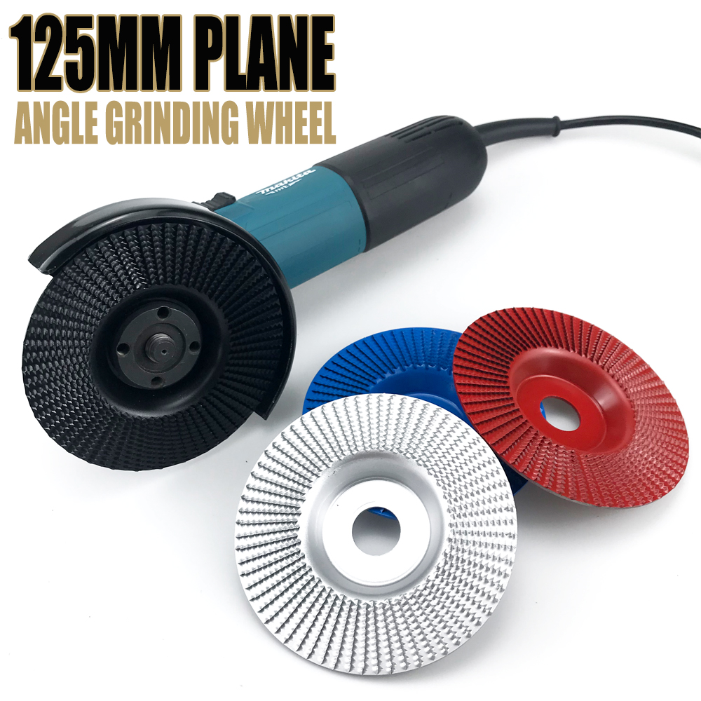 Muela de ángulo biselado plano de 125mm, rueda de pulido de madera, herramienta de lijado para tallado de madera, herramientas de disco abrasivo para amoladora angular