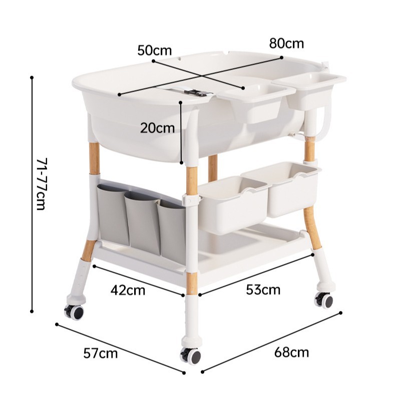 Newborn multi-functional diaper table, infant feeding bath table integrated