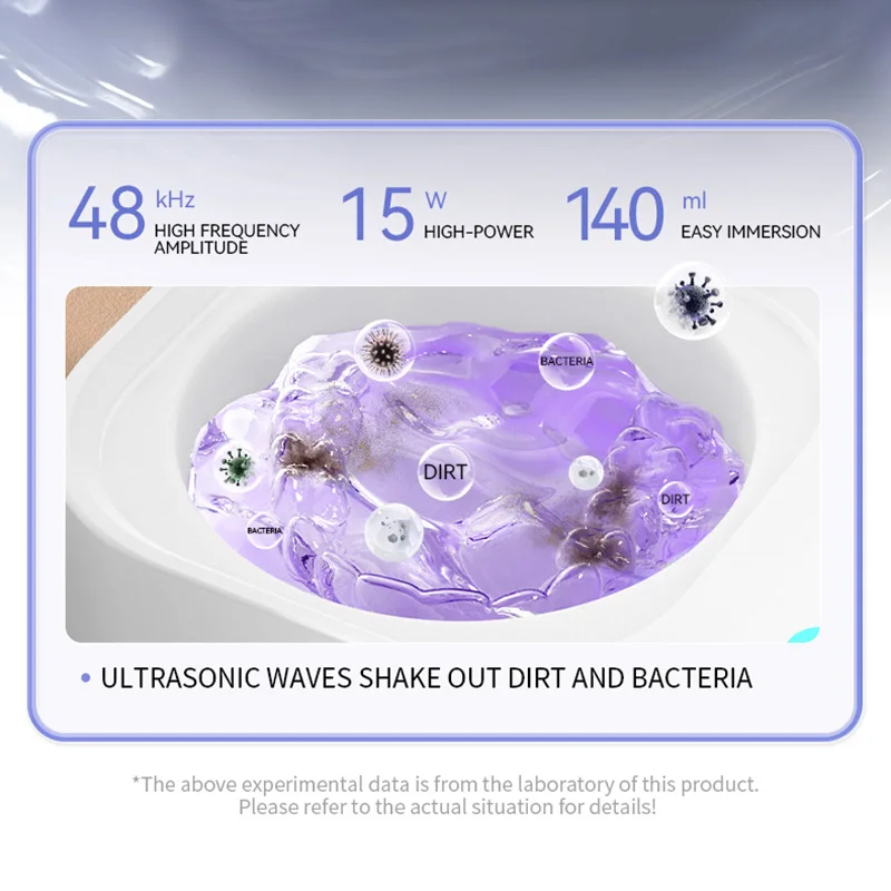 Xiaomi 48khz Ultrasonic Cleaning Machine Orthodontic Invisible Braces Retainer Denture Cleaner Tooth Cleaning Artifact Portable