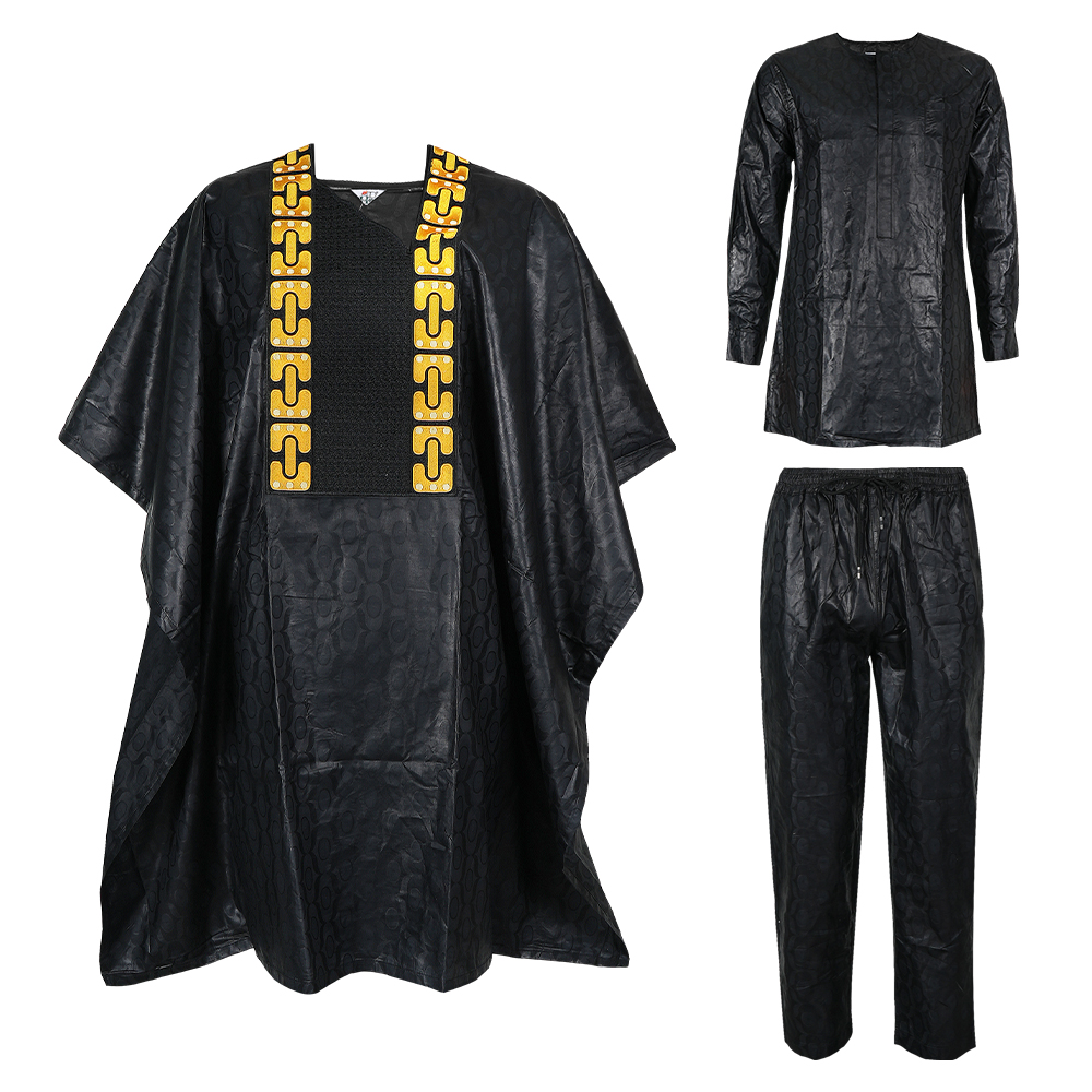 Eleganckie afrykańskie ubrania męskie Tradycyjne haftowane Bazin na wesela i przyjęcia Dashiki Afrykańskie ubrania dla par