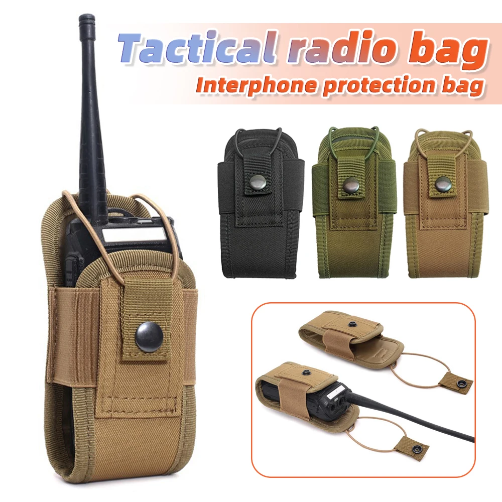 Soporte táctico para Radio Molle, funda para Radio, funda para Radios de alta resistencia para Walkie Talkies de dos vías, equipo de caza Baofeng