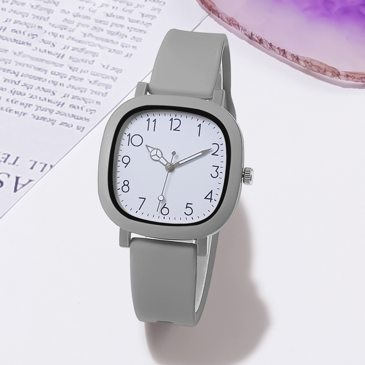 Reloj de pulsera de cuarzo de silicona para Mujer, Reloj de regalo de Navidad, relojes de Mujer para el Día de San Valentín