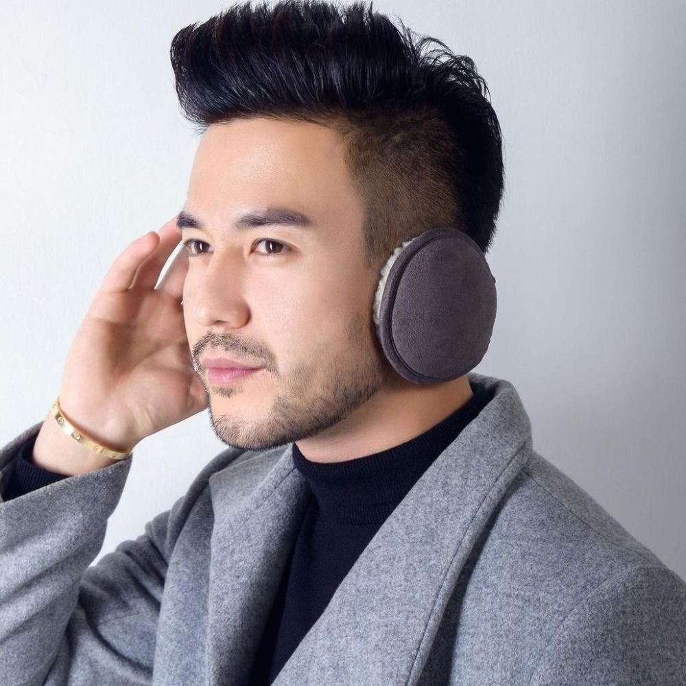 Windproof Winter Stuffed Fleece Simple Unisex Thick Earwarmer Man Earmuff Ear Cover Female Ear Flap