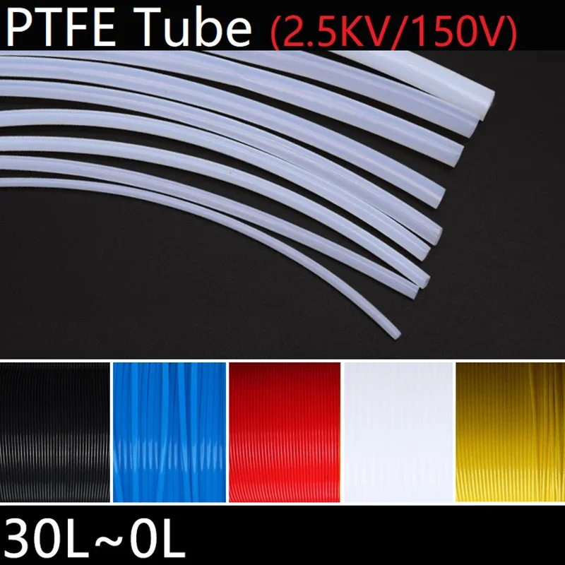 1M 0L ~ 30L PTFE Ống F46 Cách Nhiệt Mao Dẫn Nhiệt Bảo Vệ Truyền Vòi Cứng Nhắc Nhiệt Độ Chống Ăn Mòn 2.5KV 150V