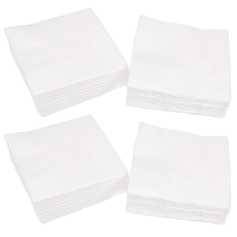 300 Sheets 2-Ply Napkin Dinner Napkins for Restaurant Paper Towel Square Tissue White Linen Vintage Wedding