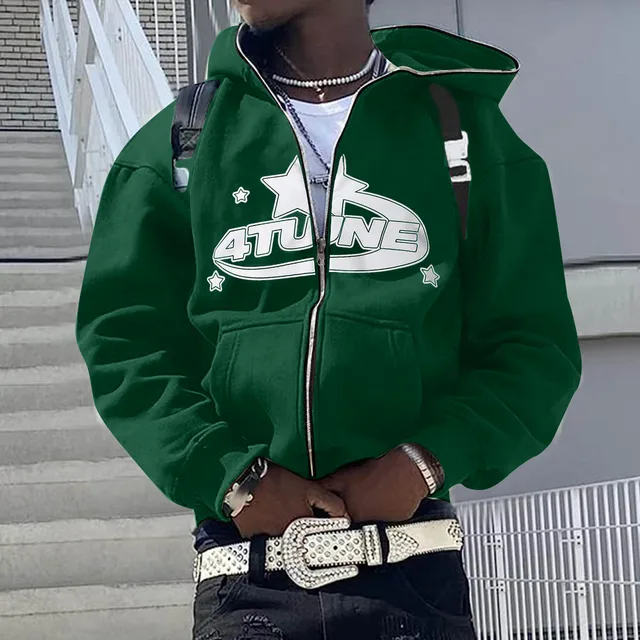 Zip up hoodies cardigan com capuz calor moletom estética carta impressão tendência casual hip hop y2k novos moletons roupas masculinas