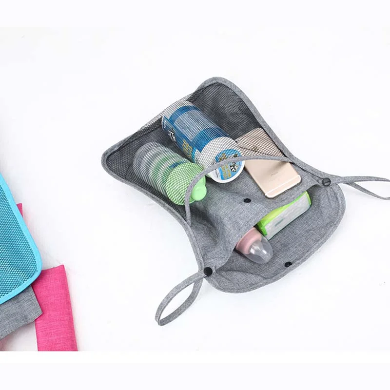 Baby Stroller Bag Mesh Hanging Storage Bag Baby Trolley Organizer Diaper Storage Seat Pocket Carriage Bag Stroller Accessories