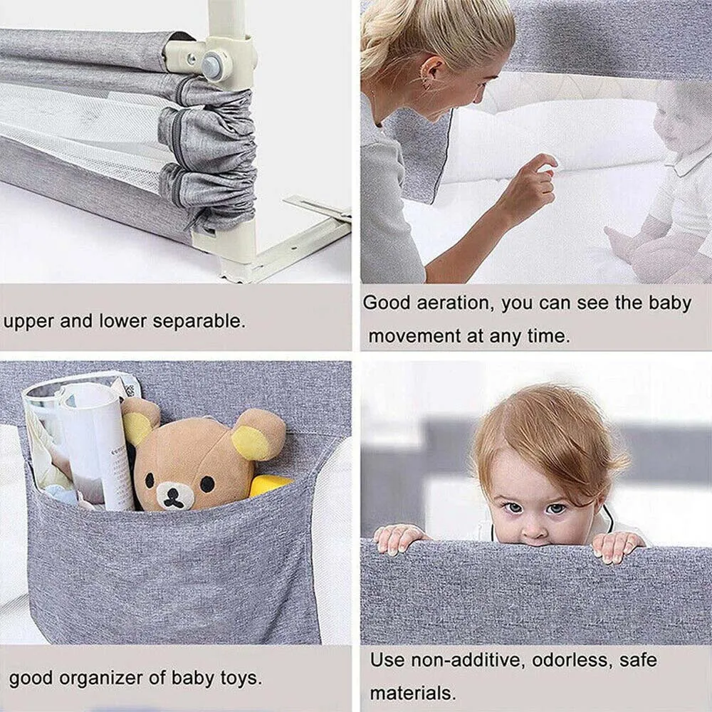 150/180/200 cm Toddler Bed Rail Safety Guards Baby Protection Adjustable Height