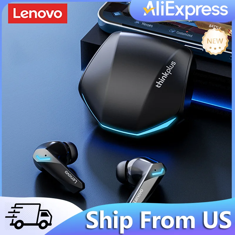 Choice Lenovo GM2 Pro Earphone Bluetooth 5.3 Headphones with Mic 9D Stereo Pro 6 Earbuds Dual Modes Music Game Wireless Headset
