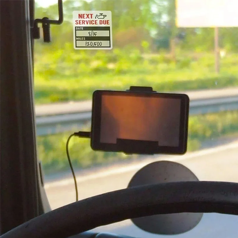 40 ชิ้นเปลี่ยนน้ํามัน Maintenance Service เตือนสติกเกอร์หน้าต่างสี่เหลี่ยมผืนผ้าป้ายกาวสติกเกอร์สติกเกอร์รถ "NEXT SERVICE DUE"