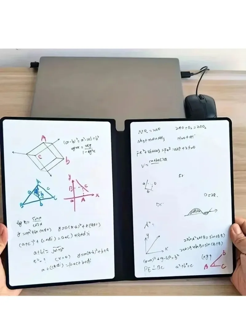 Cuaderno de pizarra reutilizable A5: Bloc de notas con cubierta de cuero con bolígrafo y borrador, planificador semanal portátil para oficina y escuela
