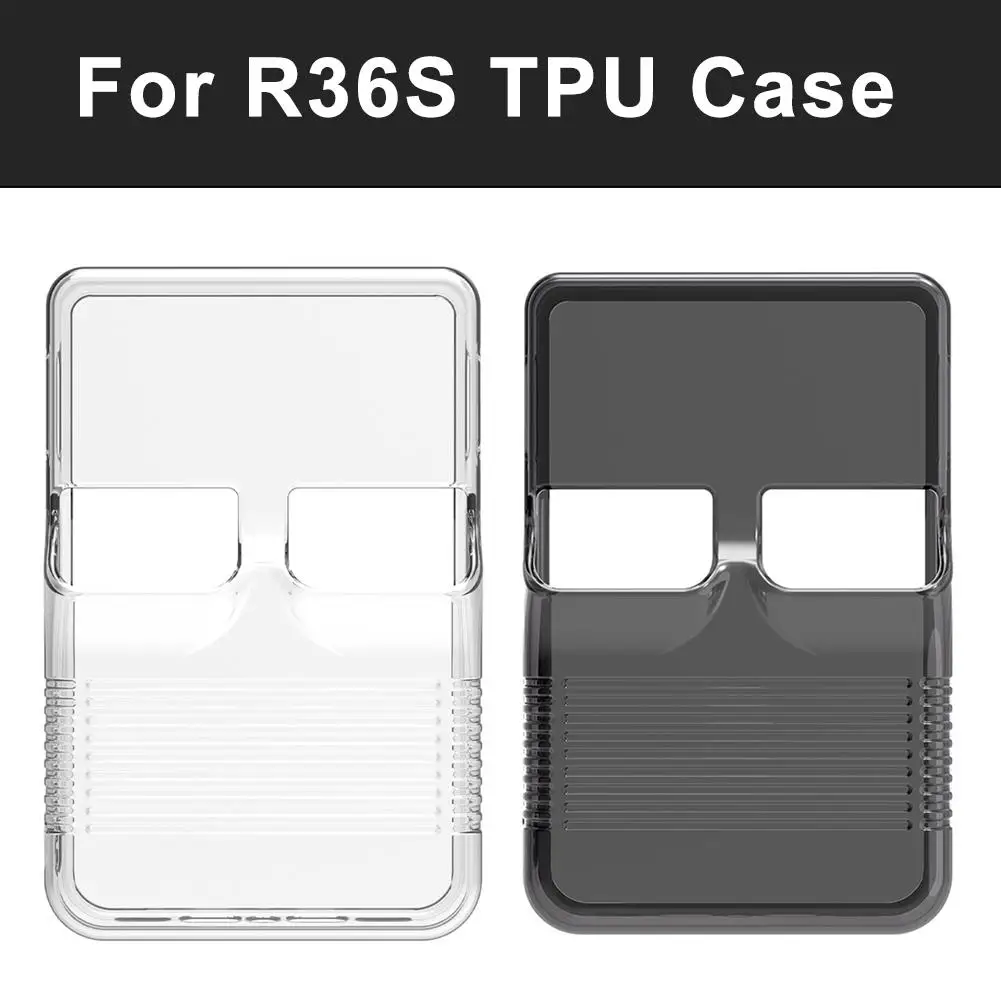 TPU Protective Case For R36S Handheld Game Console Accessories Transparent Anti Fall Waterproof Protective Shell For R36S Cover