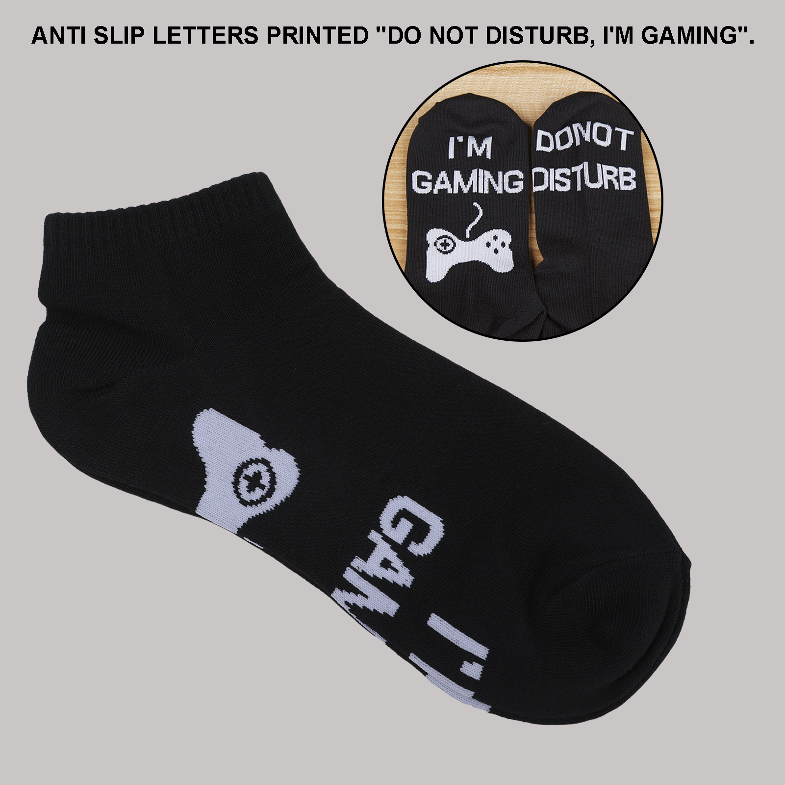 Unisex Novelty Socks Do Not Disturb I Am Gaming Funny Letter Printed Socks New