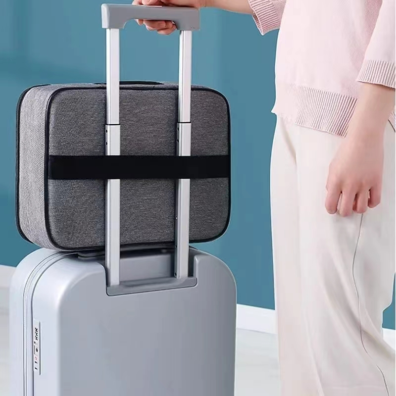 With password lock business trip card passport organizer travel accessory Multifunctional briefcase office document storage bag