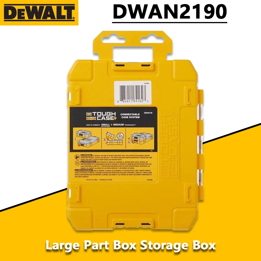 DEWALT DWAN2190 Large Part Box Storage Box Transparent Plastic Multifunctional Stackable Box 220 *170 * 32mm