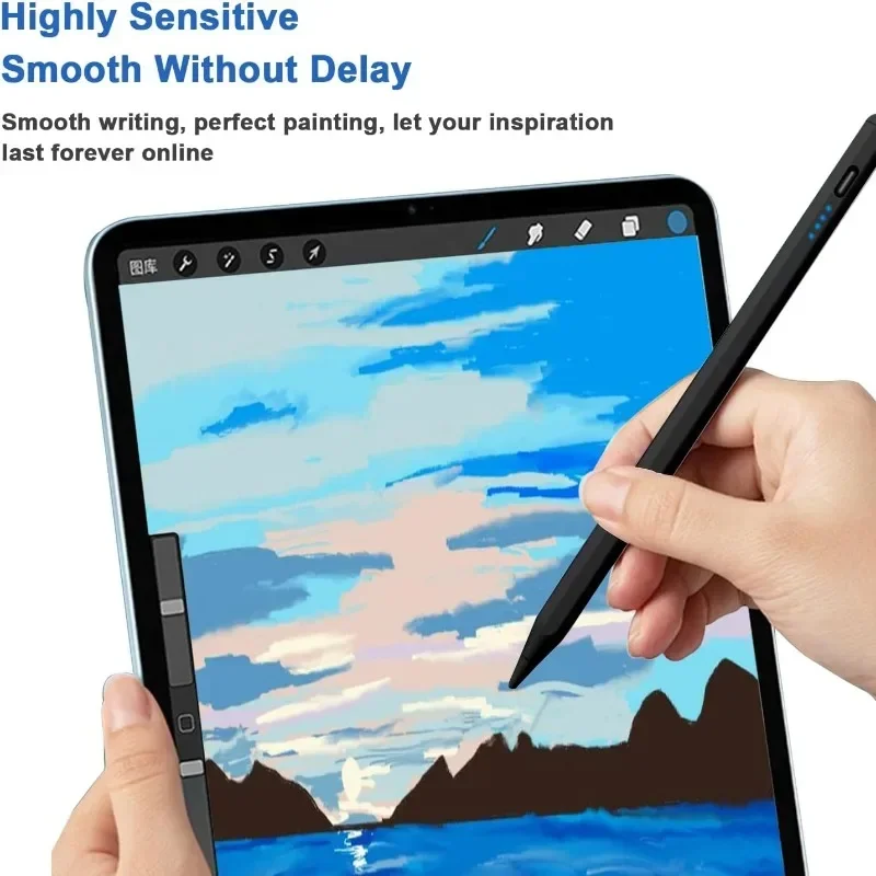 Bolígrafos ópticos para Samsung Galaxy Tab S9FE FE + S9 + S8 + S7 + S7FE S6lite A7 A8 A7lite y700 lápiz de sensibilidad de inclinación recargable para iPad