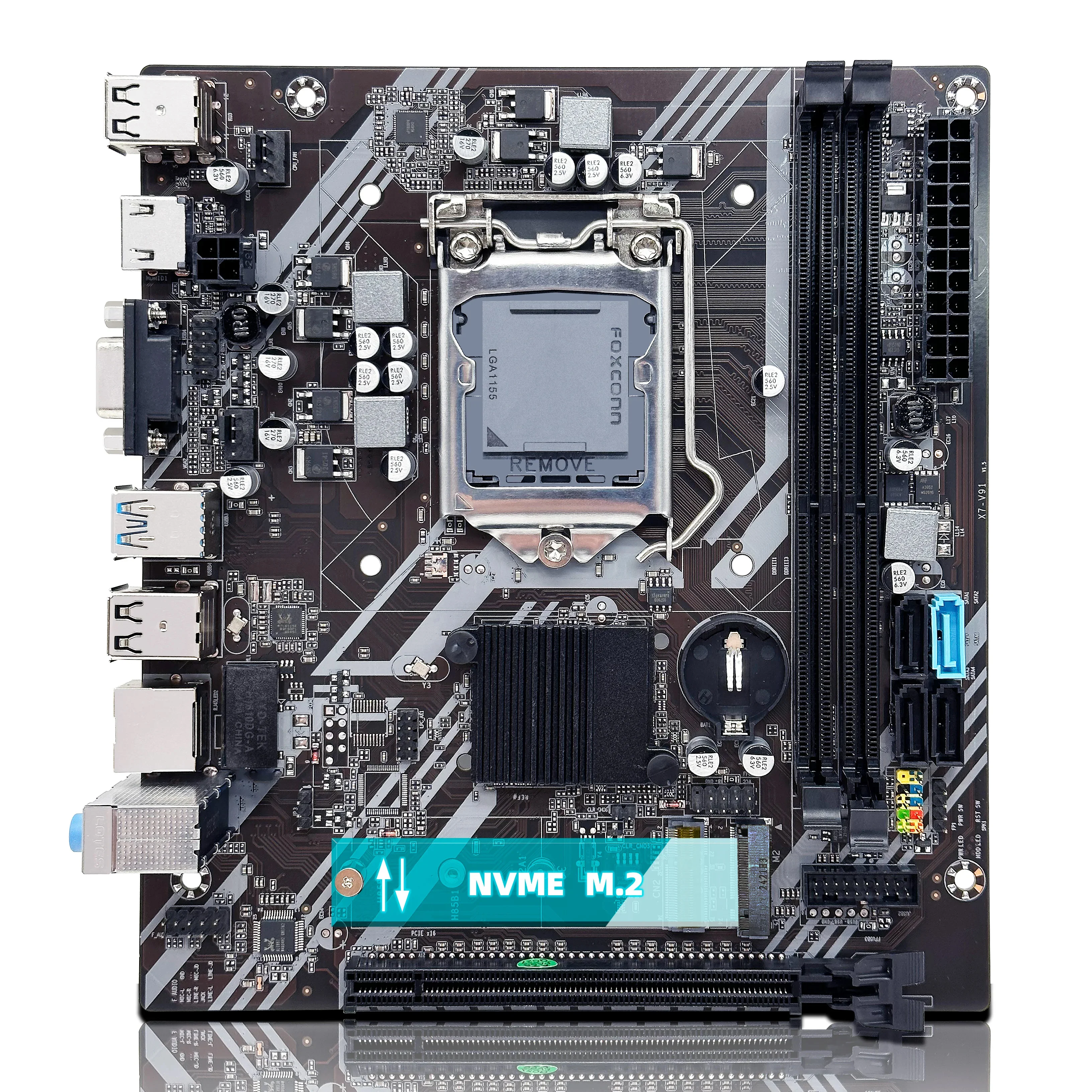 ZSUS B75 Motherboard LGA 1155 Desktop-Motherboards unterstützen DDR3 RAM mit NVME M.2 Schnittstelle USB3.0 SATA3.0