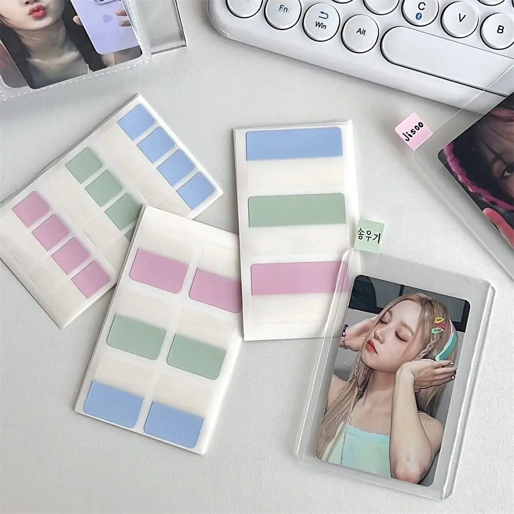 MINKYS Kpop Fotokarten Toploader Index Klebriges Papier Planer Index Aufkleber Liste Handheld Memo Pad Schule Schreibwaren
