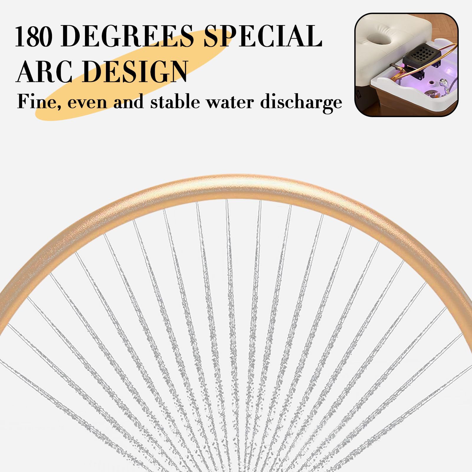 Shampoo Basin Equipment Head Therapy Water Circulation Accessories Shampoo Bed Barber Shop Spa Basin Shower Rack With Pillow