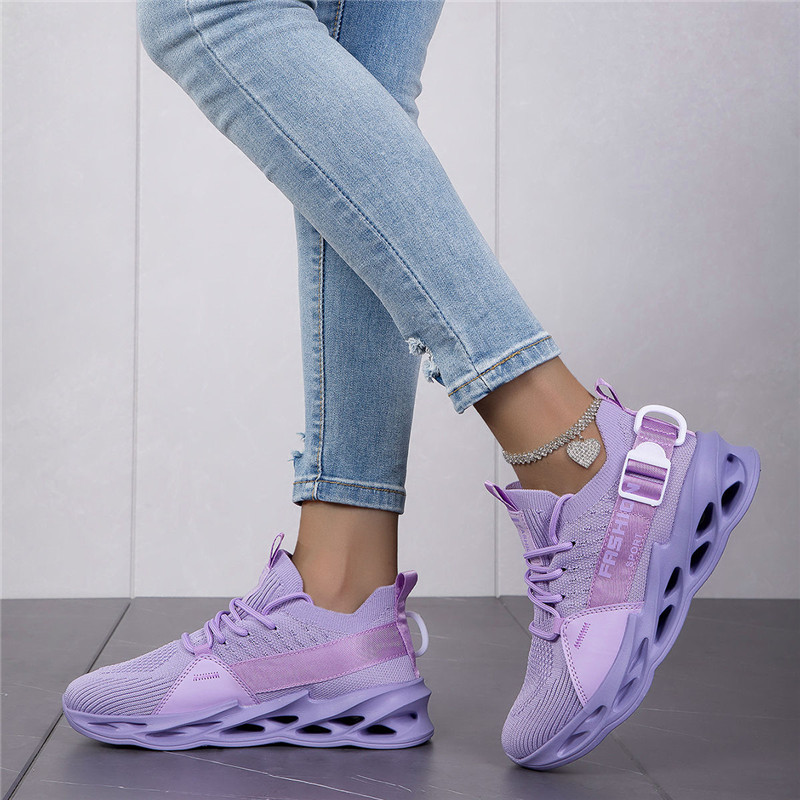 Gorąca wyprzedaż Moda Fioletowe Casualowe Trampki Kobiety Mężczyźni Blade Buty do biegania Duży rozmiar 48 Lekkie Oddychające Buty Sportowe Mężczyźni Mesh Sneaker