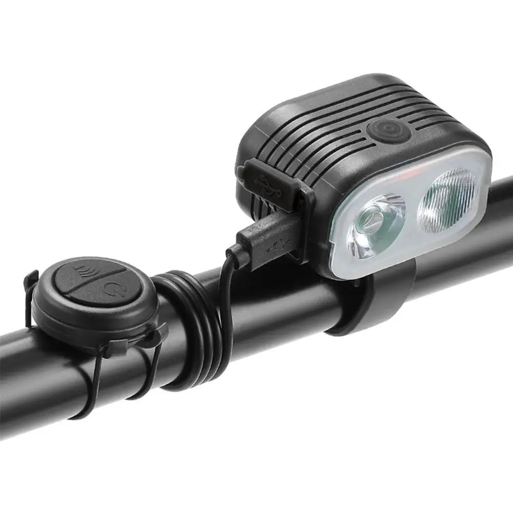 2 In1 Waterproof USB Rechargeable Light With Horn 200lm Bicycle COB Front Light With With 120dB Loud Horn Cycling Flashlight
