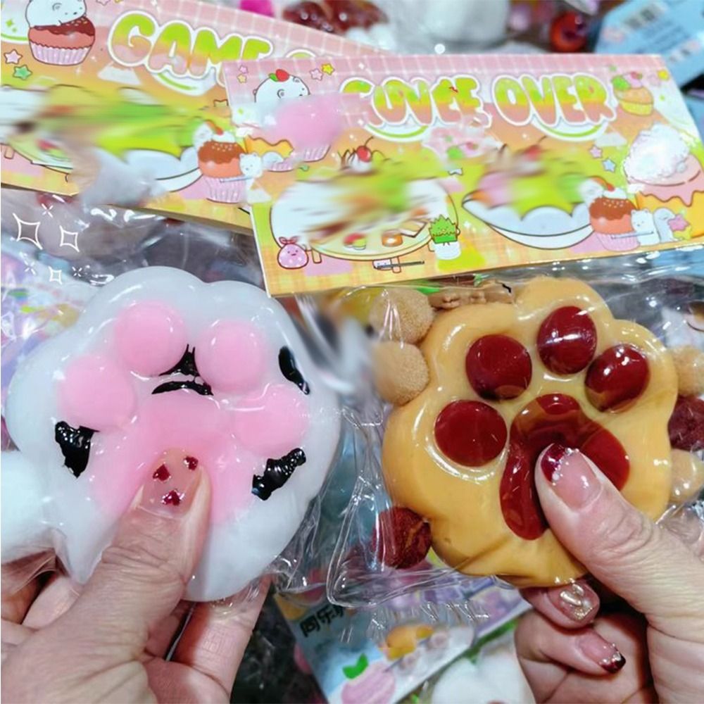 Mochi Taba Squishy NEW Fidget Toy Anti-stress Mini Kawaii Cat Paw TPR Small Cat Paw Cute Pink Cat Foot Pinch Decompression Toy