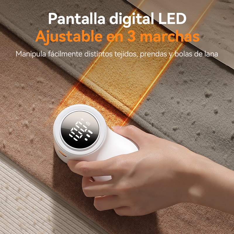 Joyroom-eliminador de pelusas eléctrico para ropa, recortador de bolas de pelo portátil, afeitadora de tela recargable de 3 velocidades con pantalla Digital