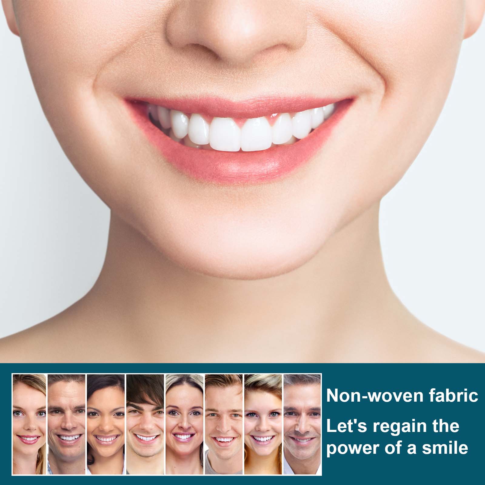 2 pares de dentaduras postizas, dientes cosméticos, dientes artificiales reutilizables, sonrisa temporal, chapa superior y inferior de dientes postizos