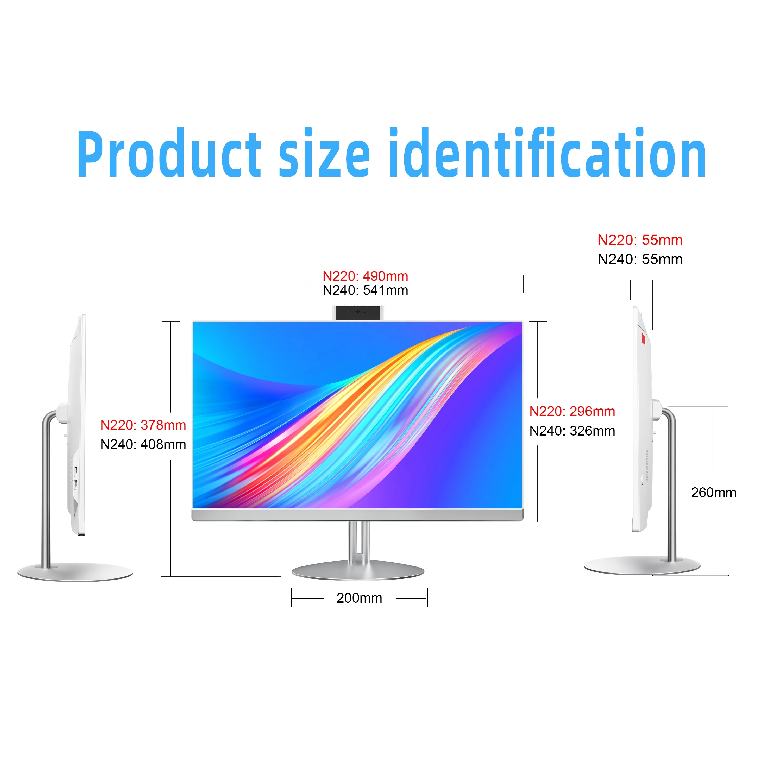 Computer desktop All-in-One I7 Core di ottava generazione 23,8 pollici 8 GB 16 GB RAM 1 TB SSD 8 GB GDDR3 Memoria video AIO PC