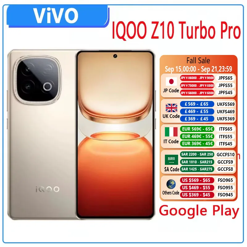 China Version VIVO IQOO Z10 Turbo Pro Official Snapdragon 8s Gen4 7000mAh 120W SuperVOOC 6.78 Inch AMOLED 144Hz 50MP OTA NFC