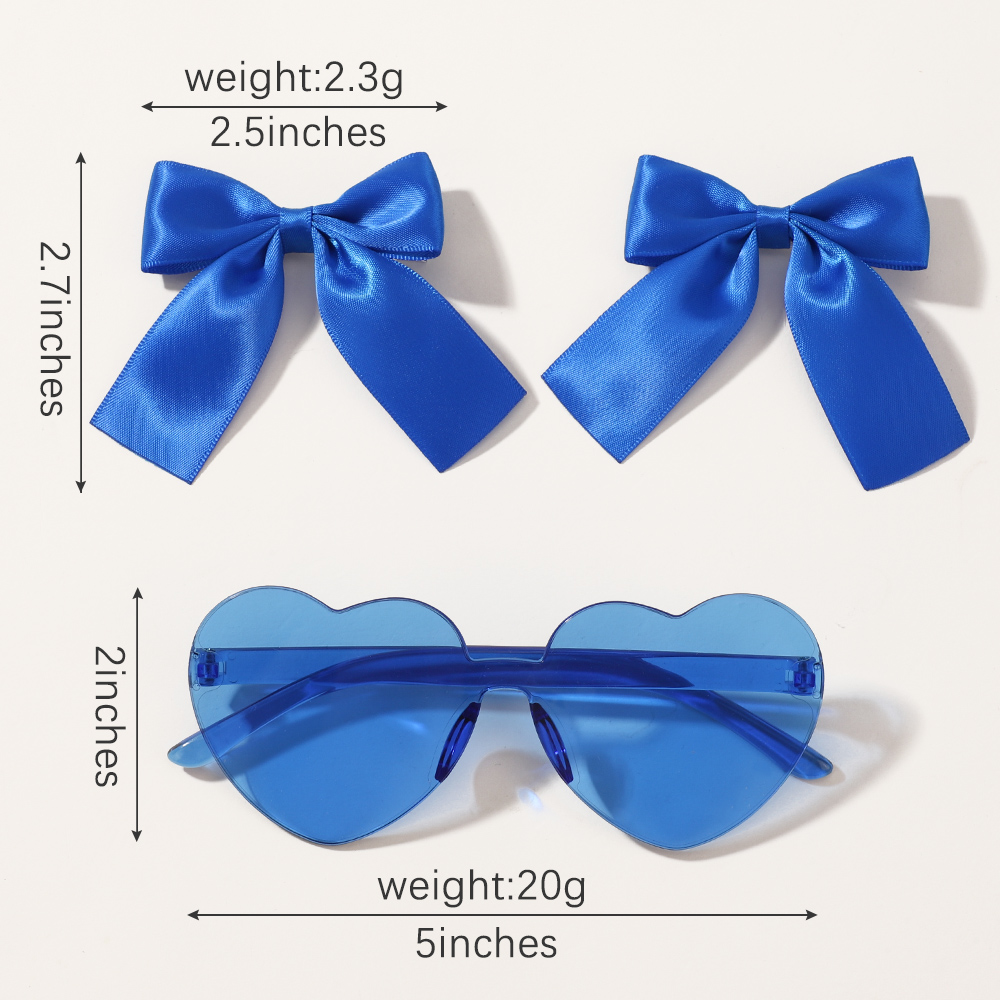 Conjunto de gafas de sol redondas para niños, accesorios de protección para el cabello, diadema, lazo, regalo, verano, 2 unidades
