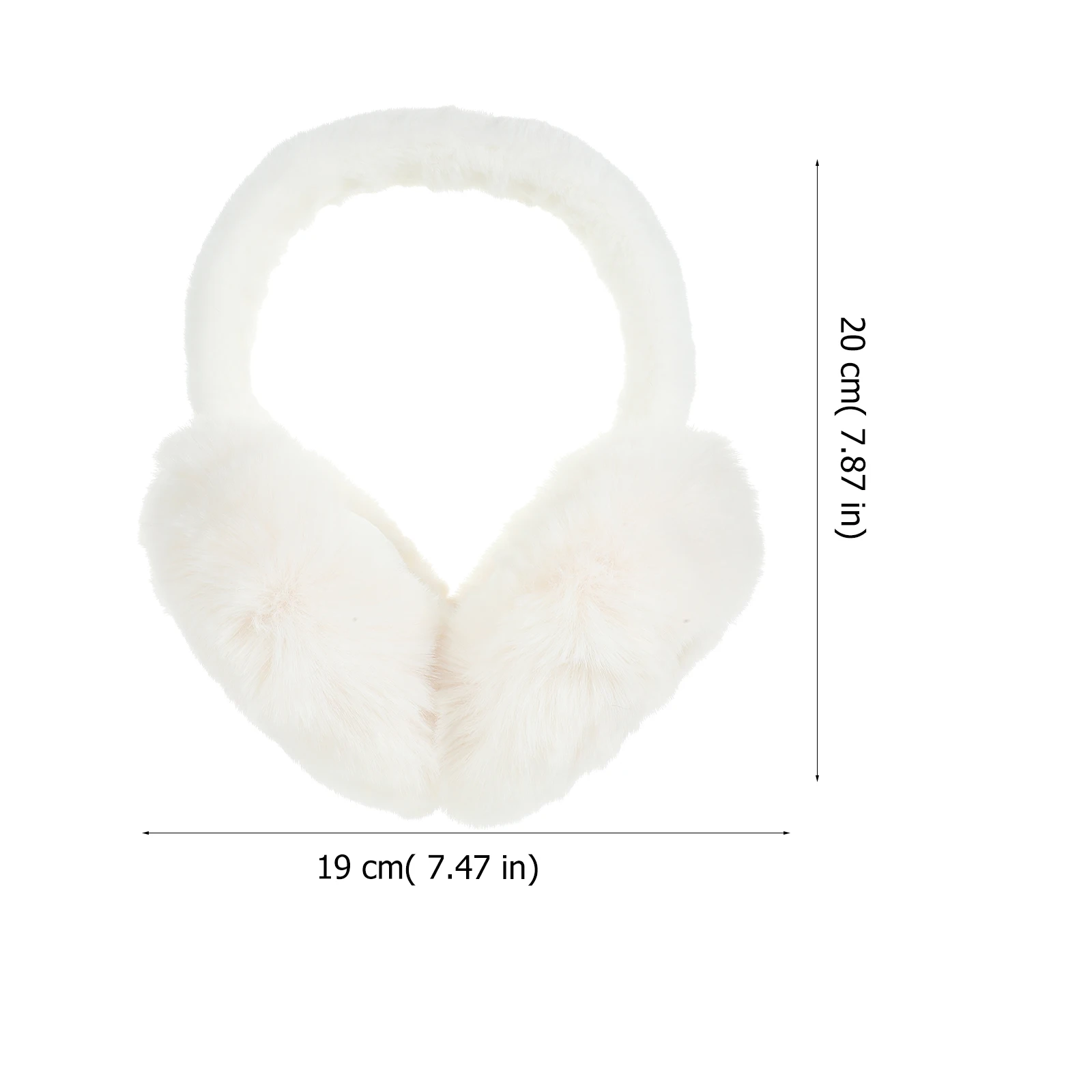 Orejeras de felpa para invierno, diadema de felpa cálida para mujer, orejeras artificiales bonitas blancas cálidas, prácticas y gruesas y suaves