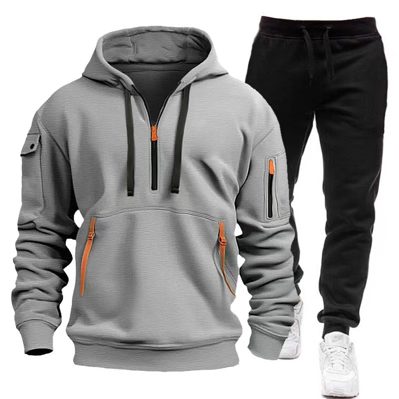 2024 แฟชั่นTracksuitสําหรับชายHoodieฟิตเนสเสื้อผ้าผู้ชายชุดกีฬาJoggerผู้ชายTracksuitชุดฤดูหนาวกีฬา