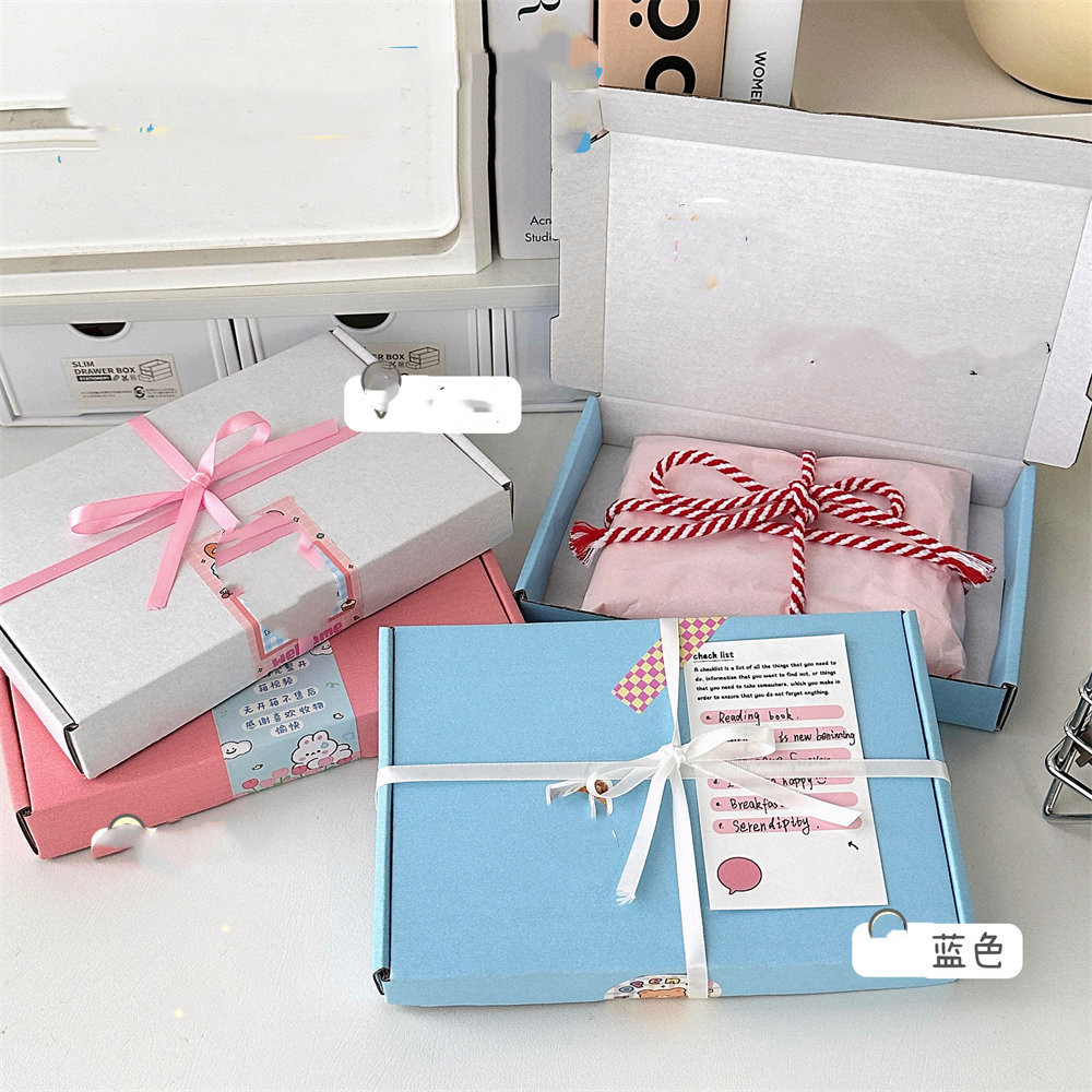 10 個 20 × 2.8 × 13 センチメートル配送ボックス中小企業郵送包装卸売梱包ギフトボックス青白色バルク