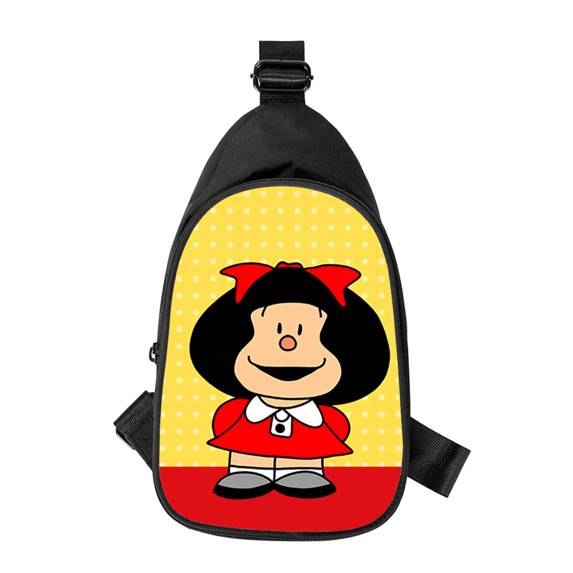 Niedliche Cartoon Mafalda 3D-Druck neue Männer Kreuz Brusttasche diagonal Frauen Umhängetasche Ehemann Schule Taille Pack männliche Brust Pack