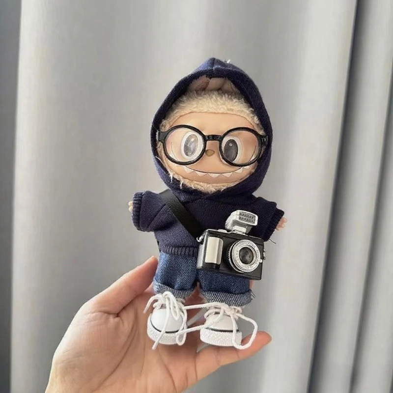 Ropa para muñeca Labubu I II III Idol de 17cm, Mini ropa bonita para muñeca de peluche, muñecas Corea Kpop Exo Idol, accesorios DIY, conjunto con capucha