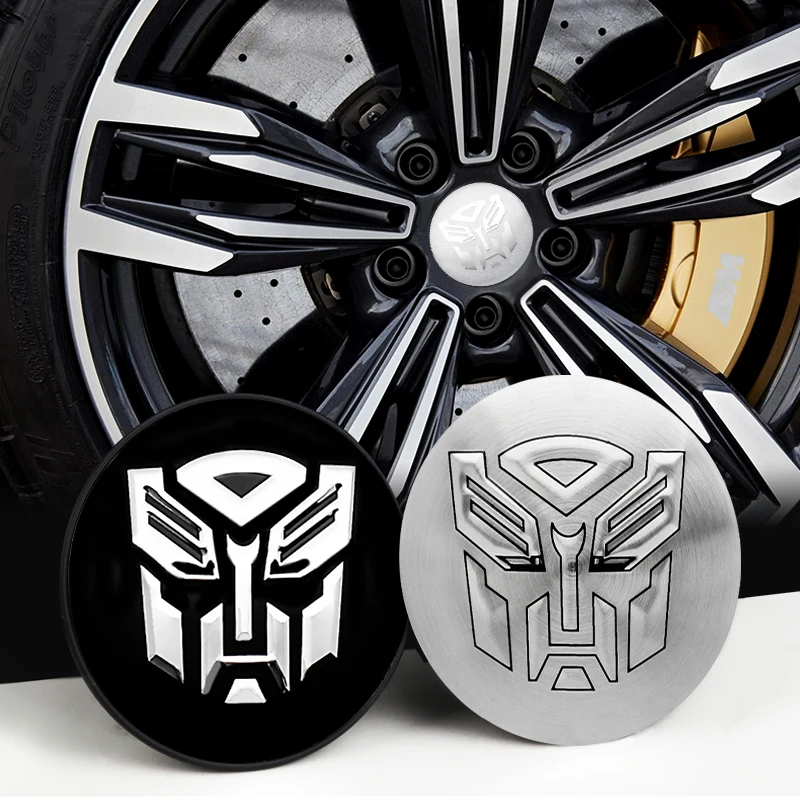 4/8pcs 56mm 60mm Car Wheel Center Hub Cap Sticker Car Styling Transformers Badge Emblem Rim Cover Auto Decorative Accessories