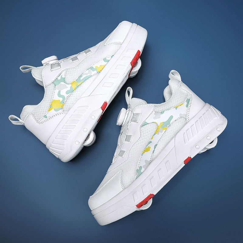 โรลเลอร์สเก็ตพรีเมี่ยมแฟชั่นขนาด 28-42 โรลเลอร์สเก็ตสําหรับเด็ก รองเท้าล้อเลื่อนที่ถอดออกได้